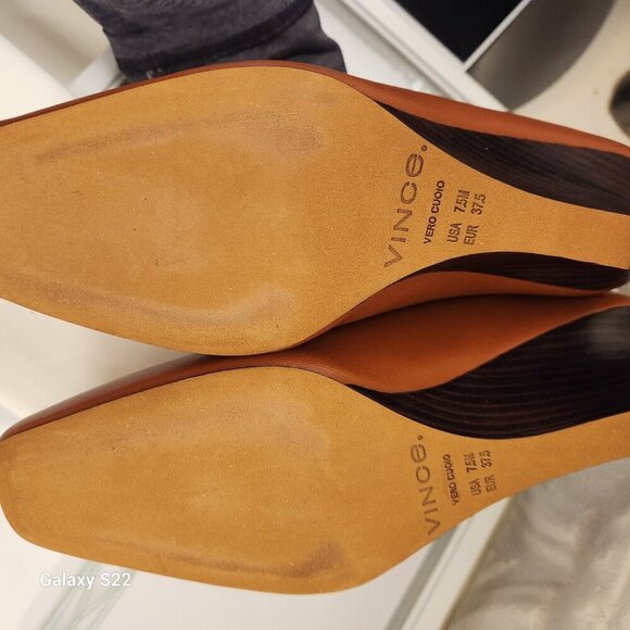 Vince Benita Leather Mule In Rust Amber. NIB. Size 7.5 - Picture 10 of 12